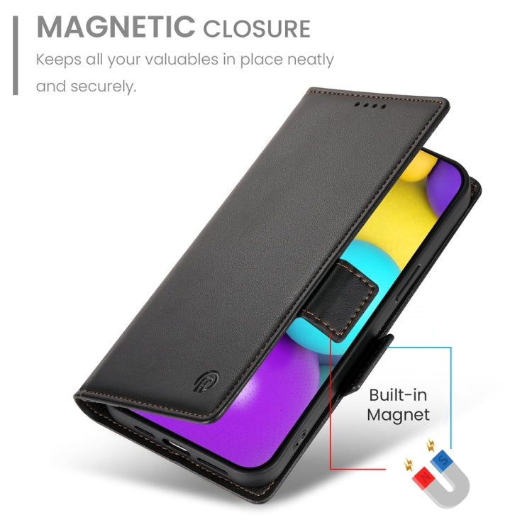 For iPhone 16 Side Buckle Magnetic Frosted Leather Phone Case(Black) - iPhone 16 Cases by buy2fix | Online Shopping UK | buy2fix