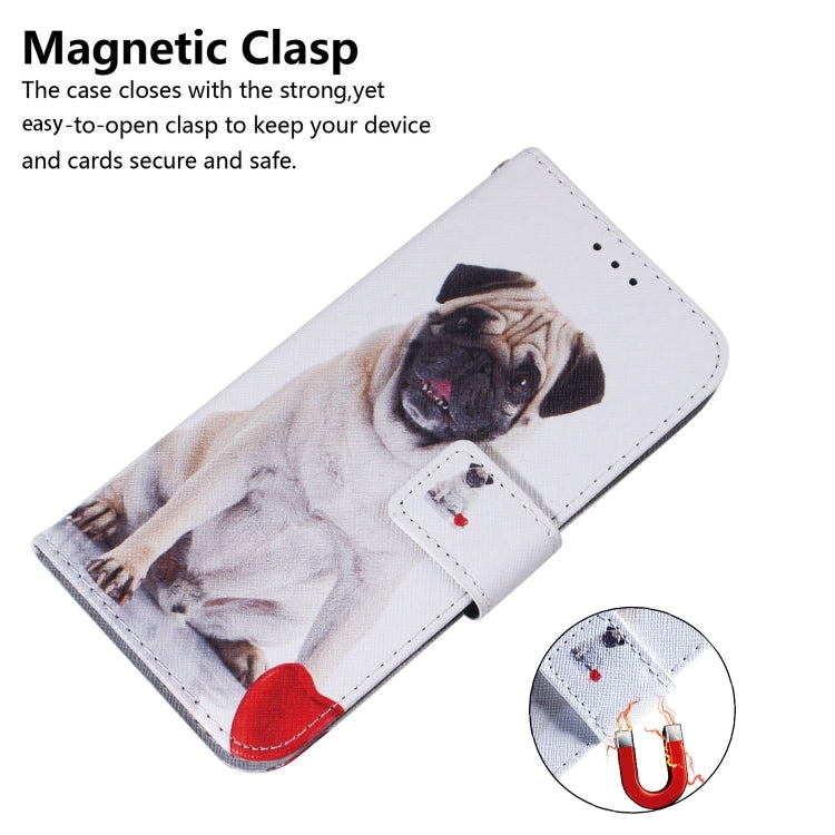 For Xiaomi Redmi K70 Pro / K70 Coloured Drawing Flip Leather Phone Case(Pug) - K70 Cases by buy2fix | Online Shopping UK | buy2fix