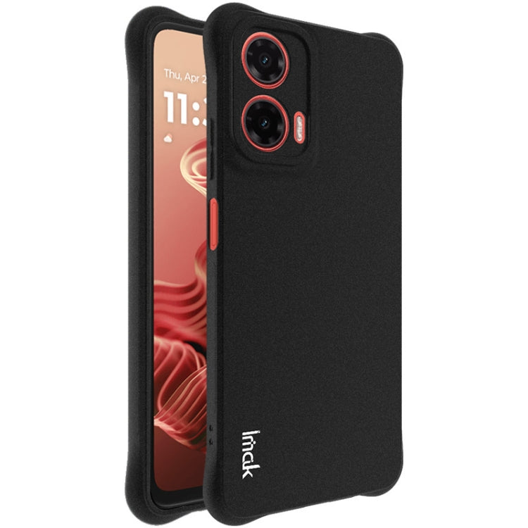 For Motorola Moto G35 5G imak Shockproof Airbag TPU Phone Case(Matte Black) - Motorola Cases by imak | Online Shopping UK | buy2fix