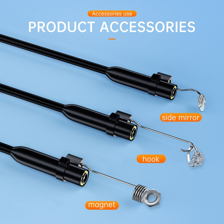 AN112 2 in 1 USB-C / Type-C + 8 Pin Interface 8mm HD Industry Endoscope, Length:3.5m Hard Tube -  by buy2fix | Online Shopping UK | buy2fix