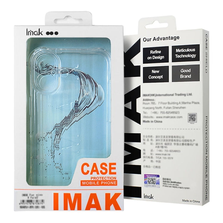 For OPPO Reno12 Pro Global IMAK Corrugated Texture Airbag TPU Phone Case(Transparent Black) - Reno12 Pro Cases by imak | Online Shopping UK | buy2fix