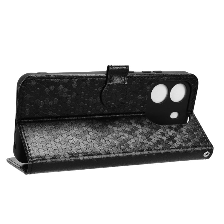 For Blackview Wave 6C Honeycomb Dot Texture Leather Phone Case(Black) - More Brand by buy2fix | Online Shopping UK | buy2fix