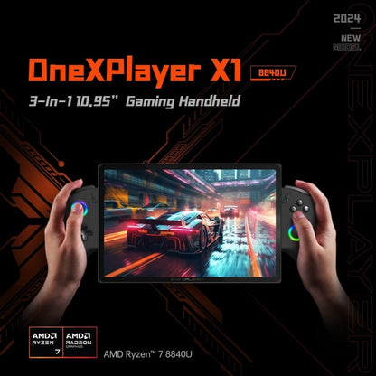 ONE-NETBOOK OneXPlayer X1 10.95 inch Handheld Game Console, 64GB+4TB, Windows 11 AMD Ryzen 7 8840U(Black) - Pocket Console by ONE-NETBOOK | Online Shopping UK | buy2fix