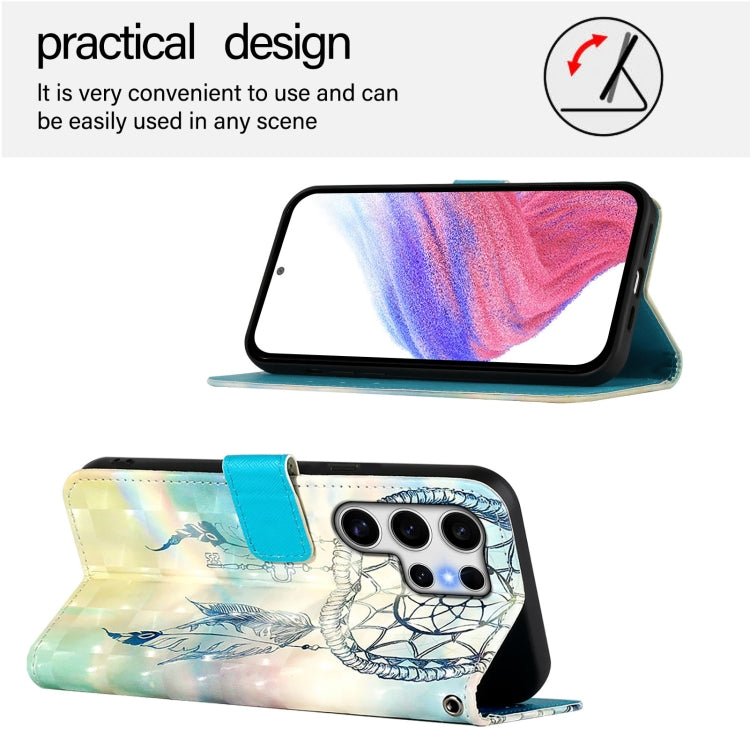 For Samsung Galaxy S25 Ultra 5G 3D Painting Horizontal Flip Leather Phone Case(Dream Wind Chimes) - Galaxy S25 Ultra 5G Cases by buy2fix | Online Shopping UK | buy2fix