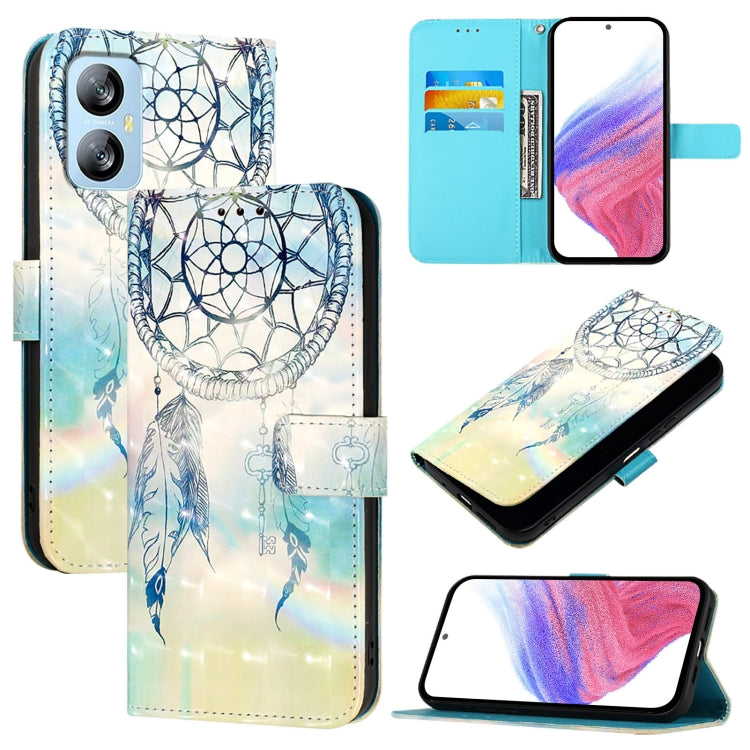 For Blackview A52 3D Painting Horizontal Flip Leather Phone Case(Dream Wind Chimes) - More Brand by buy2fix | Online Shopping UK | buy2fix