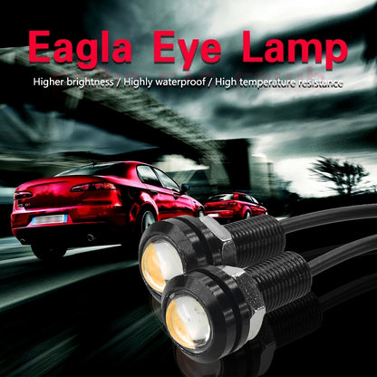 10pcs 23mm 1.5W DC12V Motorcycle Eagle Eye Light Double Lens Strobe Light(Yellow Light) - Eagle Eye Lights by buy2fix | Online Shopping UK | buy2fix