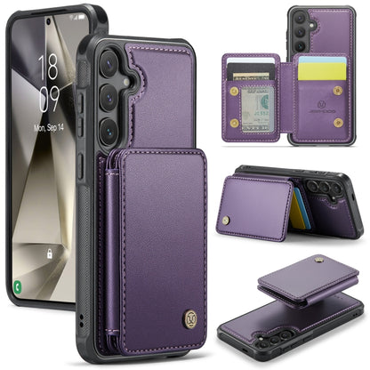 For Samsung Galaxy S24+ 5G JEEHOOD J05 Business Magnetic Style RFID Leather Phone Case(Purple) - Galaxy S24+ 5G Cases by JEEHOOD | Online Shopping UK | buy2fix