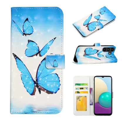 For Samsung Galaxy S25 5G Oil Embossed 3D Drawing Leather Phone Case(3 Butterflies) - Galaxy S25 5G Cases by buy2fix | Online Shopping UK | buy2fix