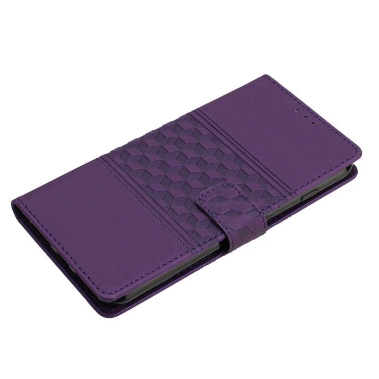 For Samsung Galaxy S25 Ultra 5G Diamond Embossed Skin Feel Leather Phone Case(Purple) - Galaxy S25 Ultra 5G Cases by buy2fix | Online Shopping UK | buy2fix