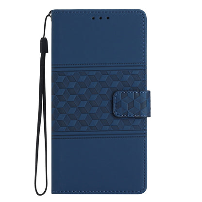 For Samsung Galaxy S25 Ultra 5G Diamond Embossed Skin Feel Leather Phone Case(Dark Blue) - Galaxy S25 Ultra 5G Cases by buy2fix | Online Shopping UK | buy2fix