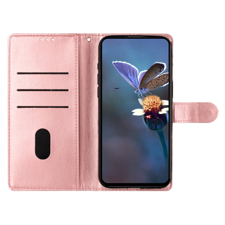 For Samsung Galaxy S25 Ultra 5G Cherry Blossom Butterfly Skin Feel Embossed PU Phone Case(Rose Gold) - Galaxy S25 Ultra 5G Cases by buy2fix | Online Shopping UK | buy2fix