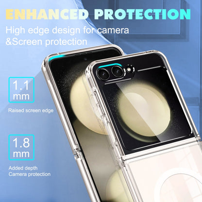 For Samsung Galaxy Z Flip4 5G MagSafe Transparent Shockproof PC Folding Phone Case - Galaxy Z Flip4 5G Cases by buy2fix | Online Shopping UK | buy2fix