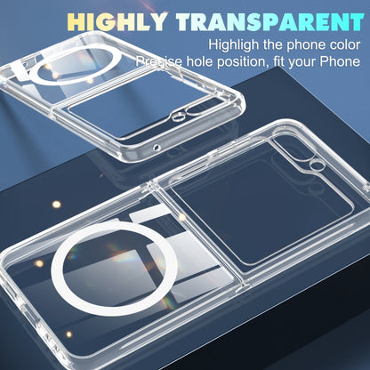 For Samsung Galaxy Z Flip4 5G MagSafe Transparent Shockproof PC Folding Phone Case - Galaxy Z Flip4 5G Cases by buy2fix | Online Shopping UK | buy2fix