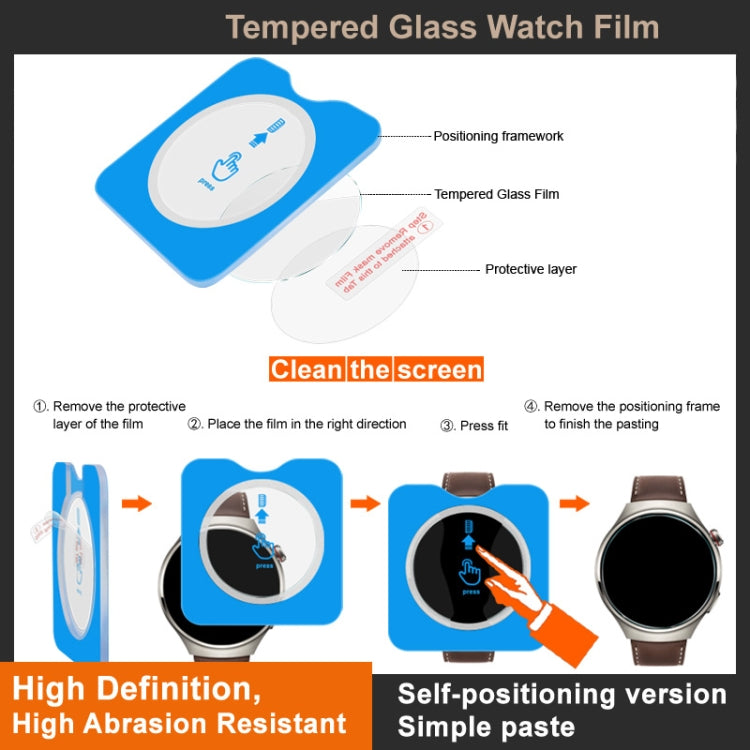 For Huawei Watch GT 5 41mm imak Tempered Glass Watch Film, Self-positioning Version - Screen Protector by imak | Online Shopping UK | buy2fix