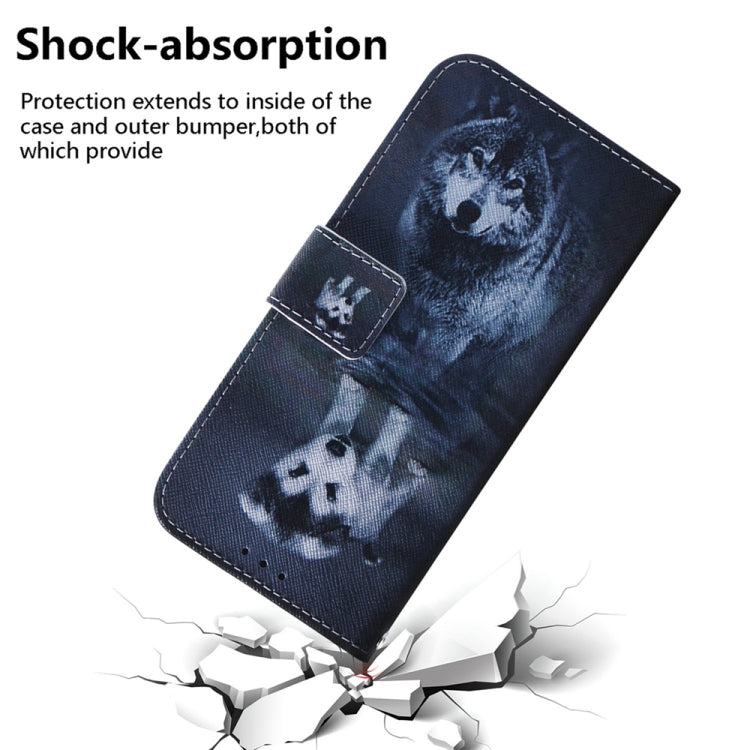 For Samsung Galaxy S25 Ultra 5G Coloured Drawing Flip Leather Phone Case(Wolf and Dog) - Galaxy S25 Ultra 5G Cases by buy2fix | Online Shopping UK | buy2fix