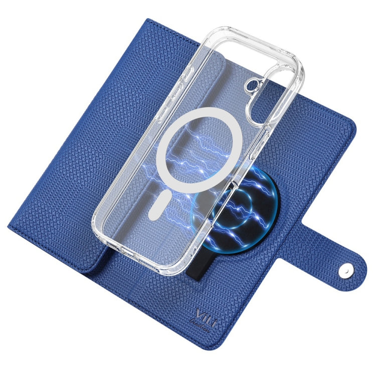 For iPhone 14 Pro ViLi GHA-C Series RFID MagSafe Magnetic Flip Leather Phone Case(Blue) - iPhone 14 Pro Cases by ViLi | Online Shopping UK | buy2fix