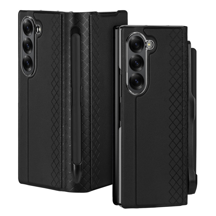 For Samsung Galaxy Z Fold6 DUX DUCIS Bril Series PU + TPU Phone Case with Pen Slot(Black) - Galaxy Z Fold6 5G Cases by DUX DUCIS | Online Shopping UK | buy2fix