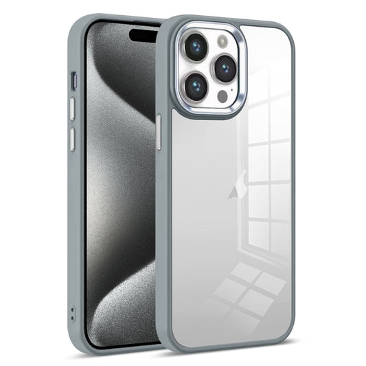 For iPhone 15 Pro Max Colorful Armor Transparent Phone Case(Grey) - iPhone 15 Pro Max Cases by buy2fix | Online Shopping UK | buy2fix