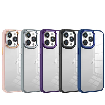 For iPhone 15 Pro Max Colorful Armor Transparent Phone Case(Grey) - iPhone 15 Pro Max Cases by buy2fix | Online Shopping UK | buy2fix