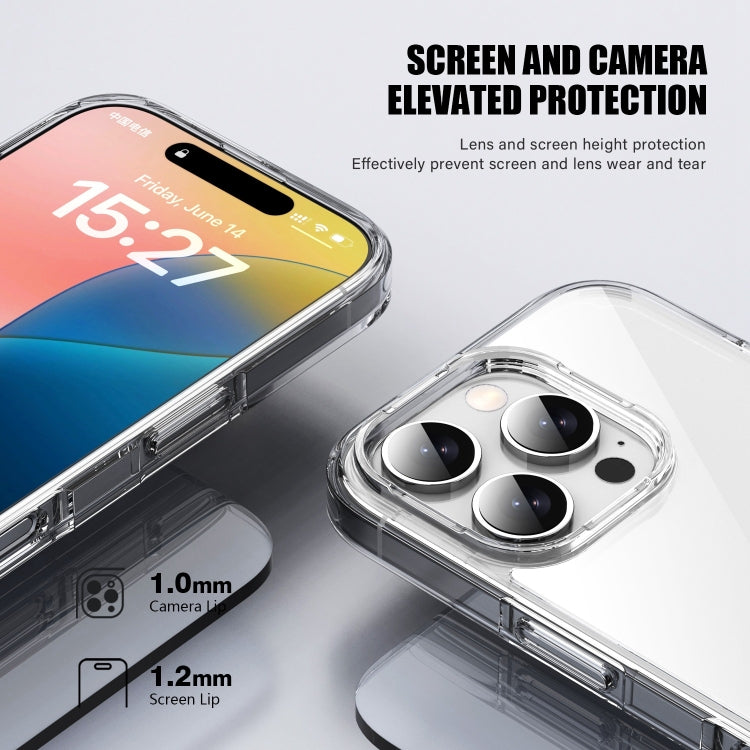 For iPhone 16 Pro PC Hybrid TPU Full Coverage Shockproof Phone Case(Transparent) - iPhone 16 Pro Cases by buy2fix | Online Shopping UK | buy2fix