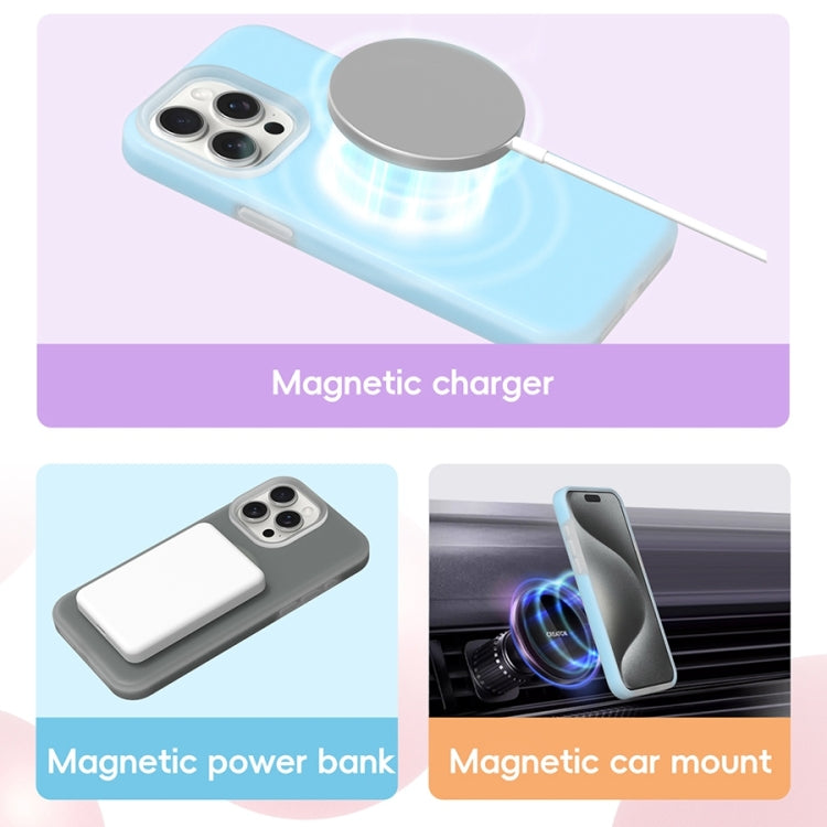 For iPhone 16 Pro Max Jelly Liquid Silicone MagSafe Magnetic Phone Case(Mint Mambo) - iPhone 16 Pro Max Cases by buy2fix | Online Shopping UK | buy2fix