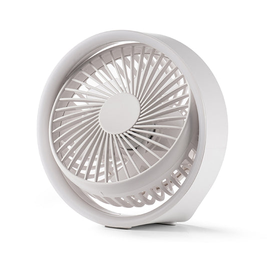 N601 180 Degree Rotating Type-C Desktop Fan with LED Ambience Light(White) - Electric Fans by buy2fix | Online Shopping UK | buy2fix