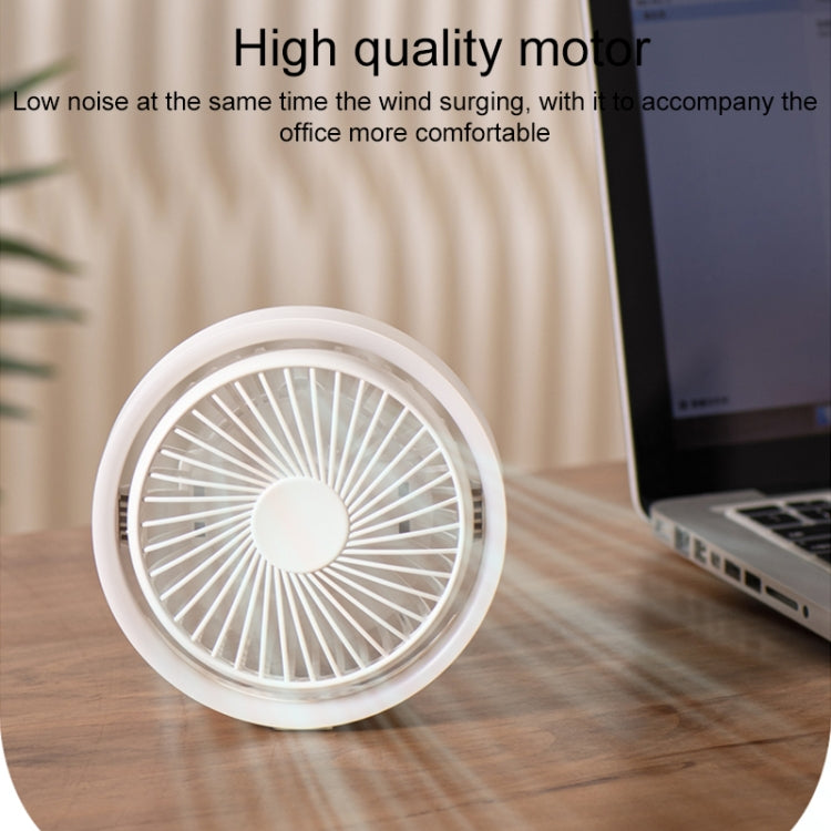 N601 180 Degree Rotating Type-C Desktop Fan with LED Ambience Light(Pink) - Electric Fans by buy2fix | Online Shopping UK | buy2fix