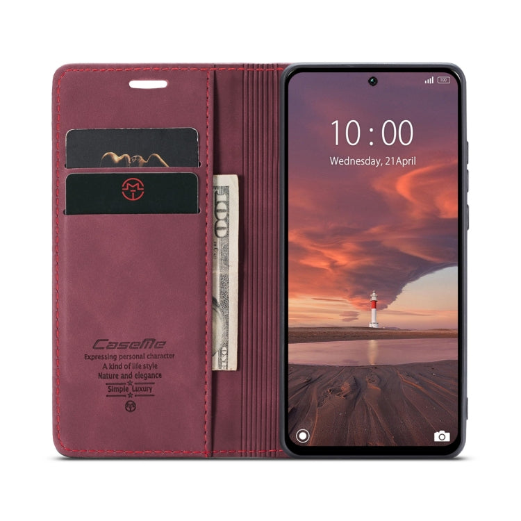 For Redmi 13 CaseMe 013 Multifunctional Horizontal Flip Leather Phone Case(Wine Red) - Redmi 13 Cases by CaseMe | Online Shopping UK | buy2fix