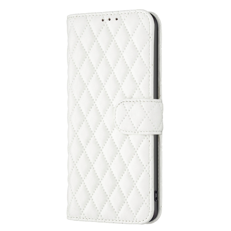 For Redmi K70 Ultra Diamond Lattice Wallet Flip Leather Phone Case(White) - Xiaomi Cases by buy2fix | Online Shopping UK | buy2fix