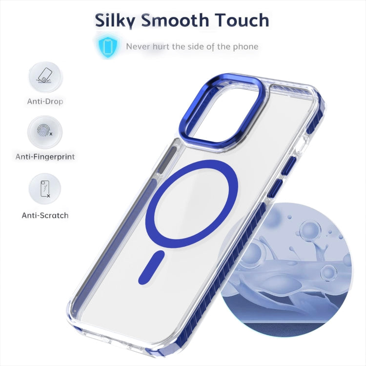 For iPhone 13 Pro Two-color TPU Hybrid PC MagSafe Phone Case(Blue) - iPhone 13 Pro Cases by buy2fix | Online Shopping UK | buy2fix