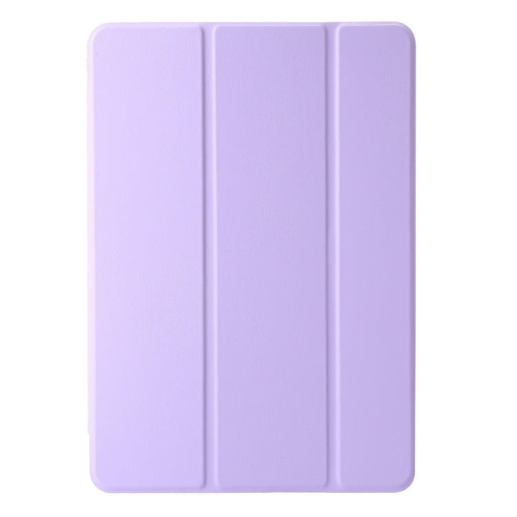 For Huawei Matepad SE 11 2024 Clear Acrylic 3-Fold Leather Tablet Case(Purple) - Huawei by buy2fix | Online Shopping UK | buy2fix