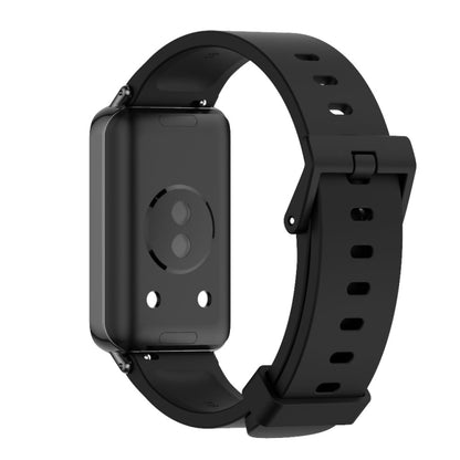 For Honor Band 9 MIJOBS Solid Color Silicone Watch Band(Black) - Watch Bands by MIJOBS | Online Shopping UK | buy2fix