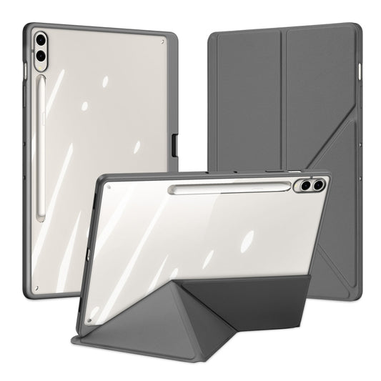 For Samsung Galaxy Tab S10+ DUX DUCIS Magi Series Smart Leather Tablet Case(Grey) - Tab S10+ Cases by DUX DUCIS | Online Shopping UK | buy2fix