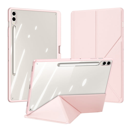 For Samsung Galaxy Tab S10+ DUX DUCIS Magi Series Smart Leather Tablet Case(Pink) - Tab S10+ Cases by DUX DUCIS | Online Shopping UK | buy2fix