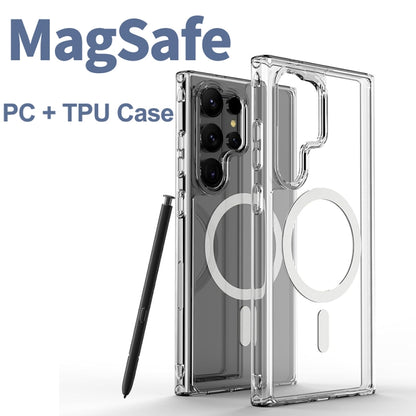 For Samsung Galaxy S24+ 5G ViLi MAG-C Series MagSafe Magnetic PC + TPU Phone Case(Transparent) - Galaxy S24+ 5G Cases by ViLi | Online Shopping UK | buy2fix