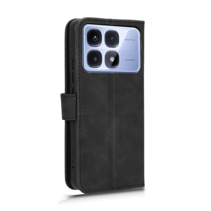 For Redmi K70 Ultra Skin Feel Magnetic Flip Leather Phone Case(Black) - Xiaomi Cases by buy2fix | Online Shopping UK | buy2fix