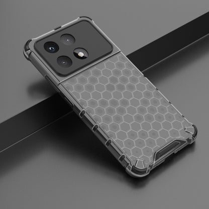 For Redmi K70 Ultra 5G Global Honeycomb Shockproof Phone Case(Black) - Xiaomi Cases by buy2fix | Online Shopping UK | buy2fix