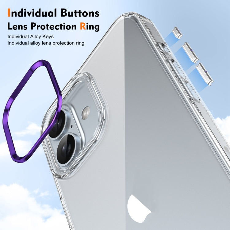 For iPhone 16 Ice Feel HD Transparent PC Full Coverage Phone Case(Purple) - iPhone 16 Cases by buy2fix | Online Shopping UK | buy2fix