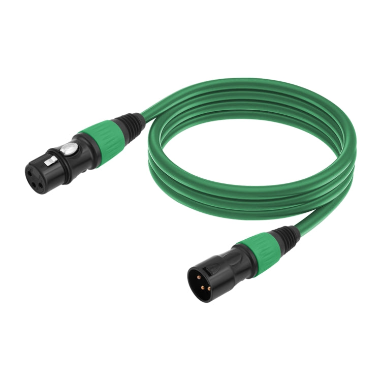 JC1015 XLR 3pin Male to Female Audio Cable, Length:5m(Green) - Microphone Audio Cable & Connector by buy2fix | Online Shopping UK | buy2fix