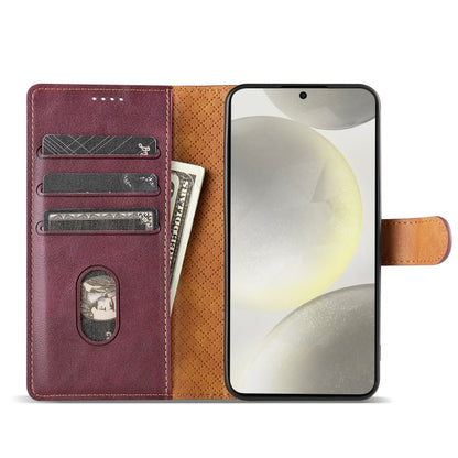 For Huawei Pura 70 Ultra N.BEKUS CSJ-P1 Solid Color Leather Phone Case(Wine Red) - Huawei Cases by N.BEKUS | Online Shopping UK | buy2fix