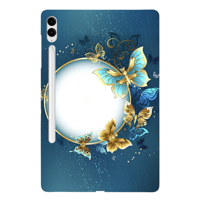 For Samsung Galaxy Tab S9+ / S9 FE+ Color Painting Pattern Smart Tablet TPU Case(Butterfly Circle) - Galaxy Tab S9+ Cases by buy2fix | Online Shopping UK | buy2fix