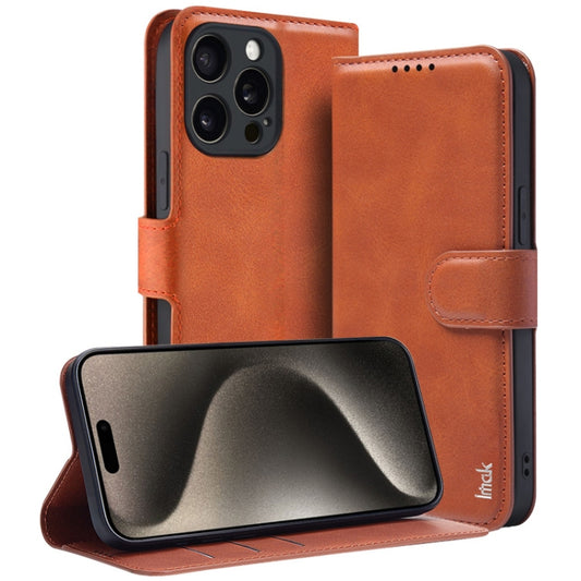 For iPhone 15 Pro Max IMAK Count Series Flip Leather Phone Case(Brown) - iPhone 15 Pro Max Cases by imak | Online Shopping UK | buy2fix