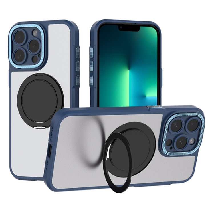 For iPhone 13 Pro Max Bodyguard Rotating Bracket MagSafe Phone Case(Blue) - iPhone 13 Pro Max Cases by buy2fix | Online Shopping UK | buy2fix