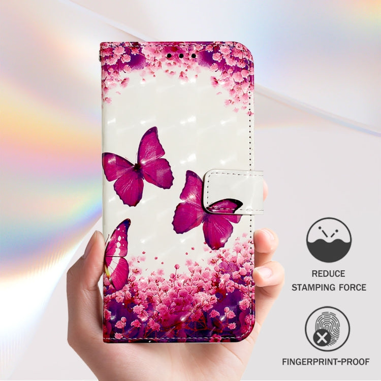 For Redmi K70 Ultra 5G Global 3D Painting Horizontal Flip Leather Phone Case(Rose Butterfly) - Xiaomi Cases by buy2fix | Online Shopping UK | buy2fix