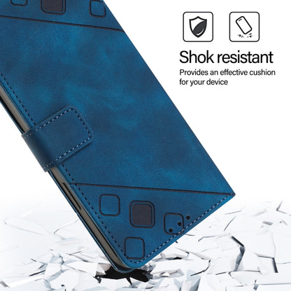 For Redmi K70 Ultra 5G Global Skin-feel Embossed Leather Phone Case(Blue) - Xiaomi Cases by buy2fix | Online Shopping UK | buy2fix