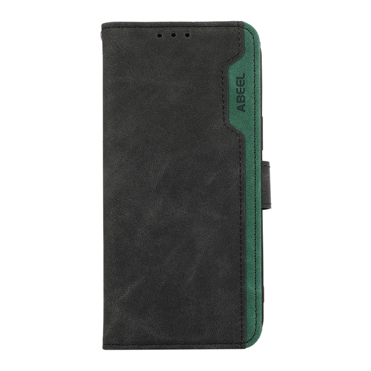 For OnePlus 13 ABEEL Color Block Magnetic RFID Leather Phone Case(Black-Green) - OnePlus Cases by buy2fix | Online Shopping UK | buy2fix