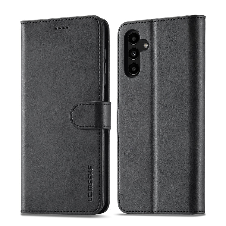 For Samsung Galaxy S24 FE 5G LC.IMEEKE Calf Texture Leather Phone Case(Black) - Galaxy S24 FE 5G Cases by LC.IMEEKE | Online Shopping UK | buy2fix