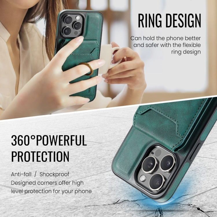 For iPhone 15 Pro Max DG.MING K1 MagSafe Detachable Wallet RFID Back Cover Phone Case(Green) - iPhone 15 Pro Max Cases by DG.MING | Online Shopping UK | buy2fix