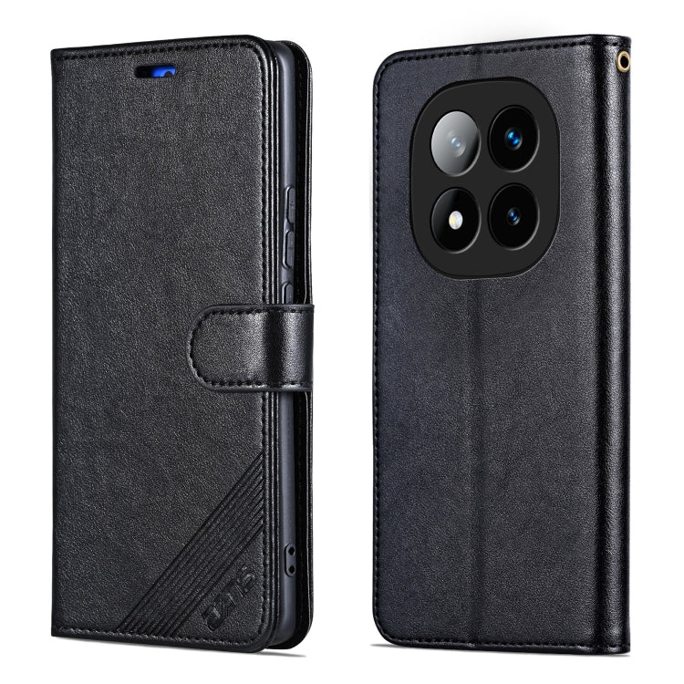 For Redmi Note 14 Pro+ 5G AZNS Sheepskin Texture Flip Leather Phone Case(Black) - Note 14 Pro+ Cases by AZNS | Online Shopping UK | buy2fix