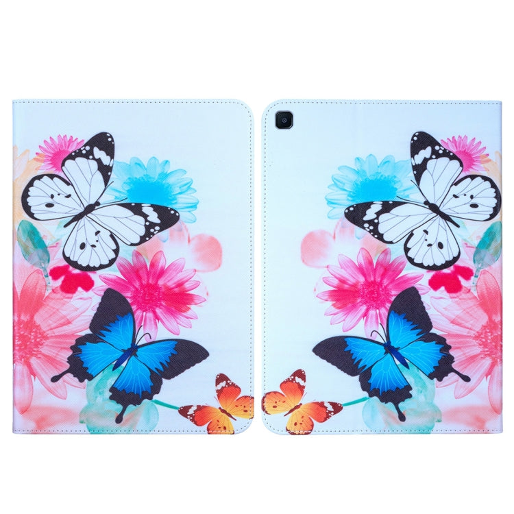 For Samsung Galaxy Tab S6 Lite 2024 Colored Drawing Leather Tablet Case(Two Butterflies) - Other Galaxy Tab PC by buy2fix | Online Shopping UK | buy2fix